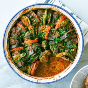 بادمجان و میت بال رست شده ترکی