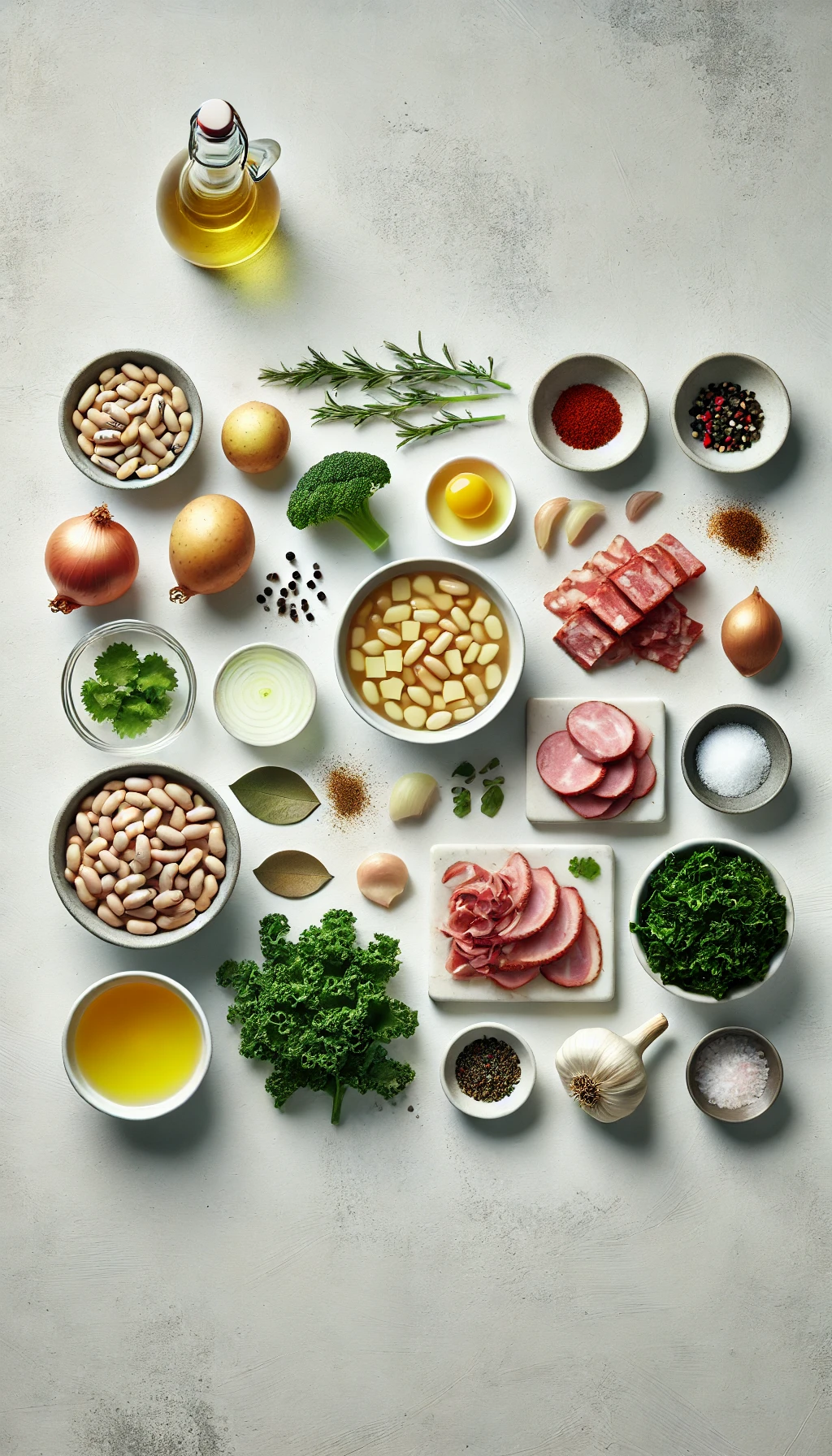 مواد لازم برای سوپ سوسیس دودی اسپانیایی