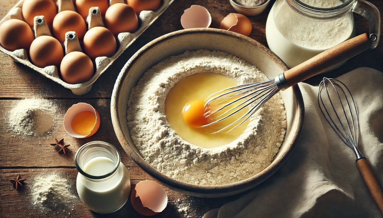 آماده کردن خمیر پنکیک