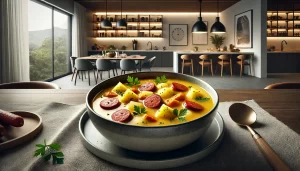 سوپ سوسیس دودی اسپانیایی