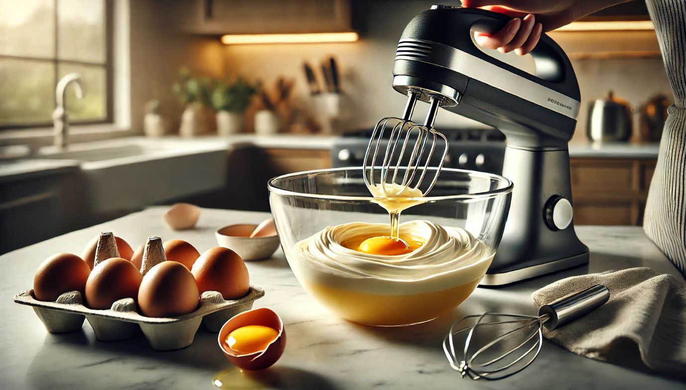 اضافه کردن تخم‌مرغ‌ها