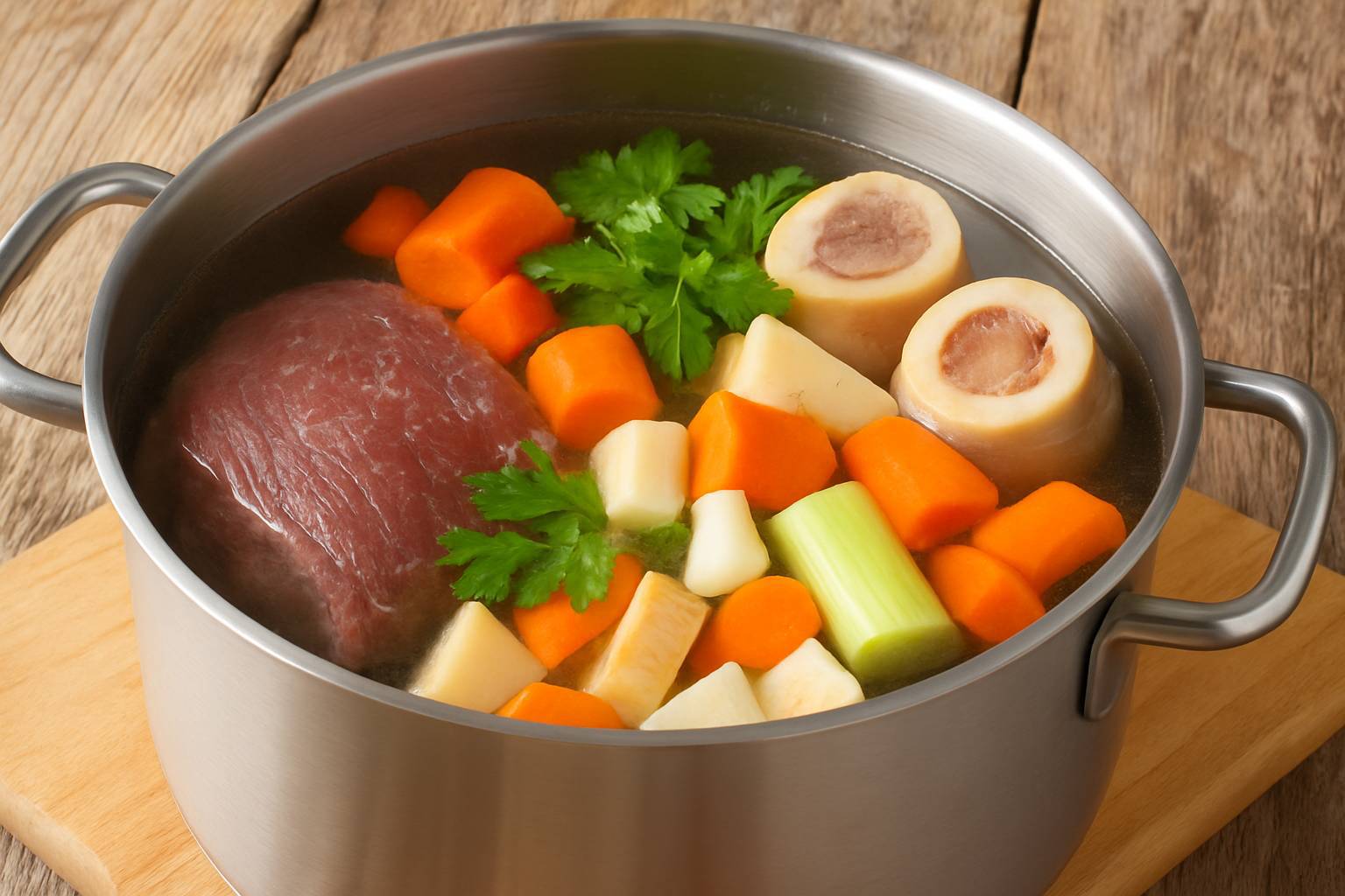 سوپ گوشت گاو اتریشی (Rindsuppe)