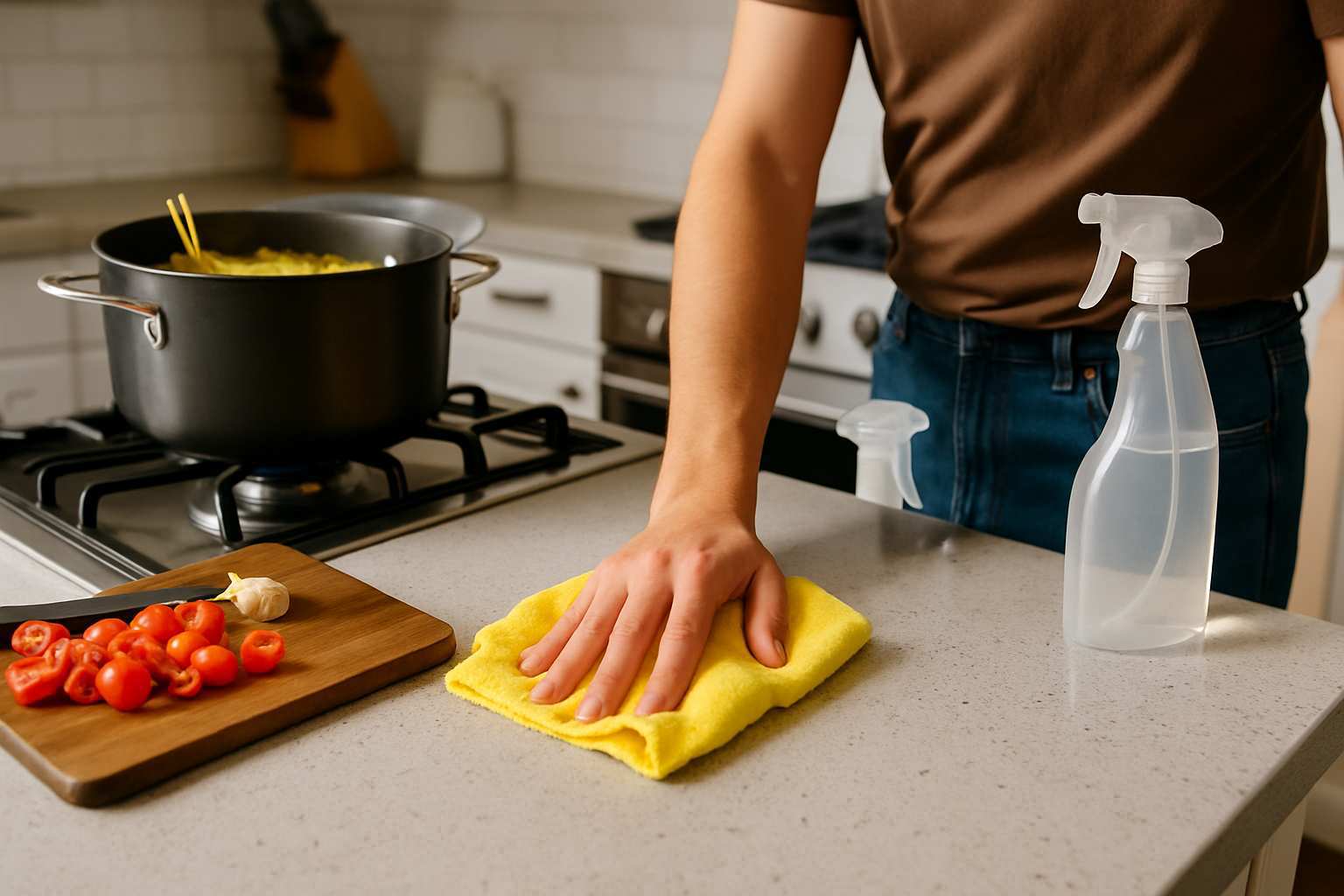 ۱۰ عادت ساده برای داشتن آشپزخانه تمیز و آرام