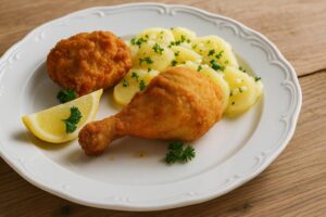 مرغ سوخاری اتریشی بک هندل (Backhendl)