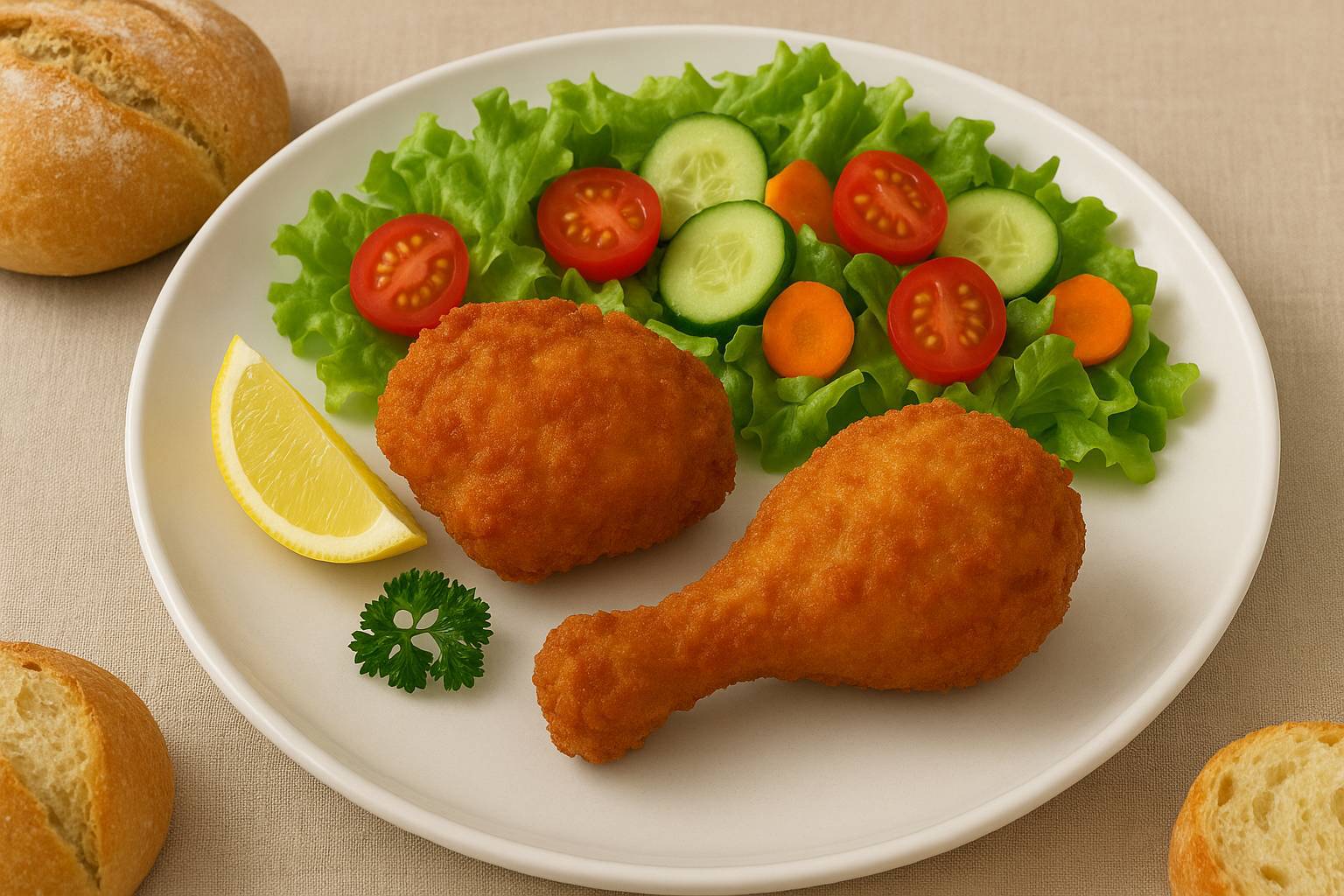 مرغ سوخاری اتریشی بک هندل (Backhendl)