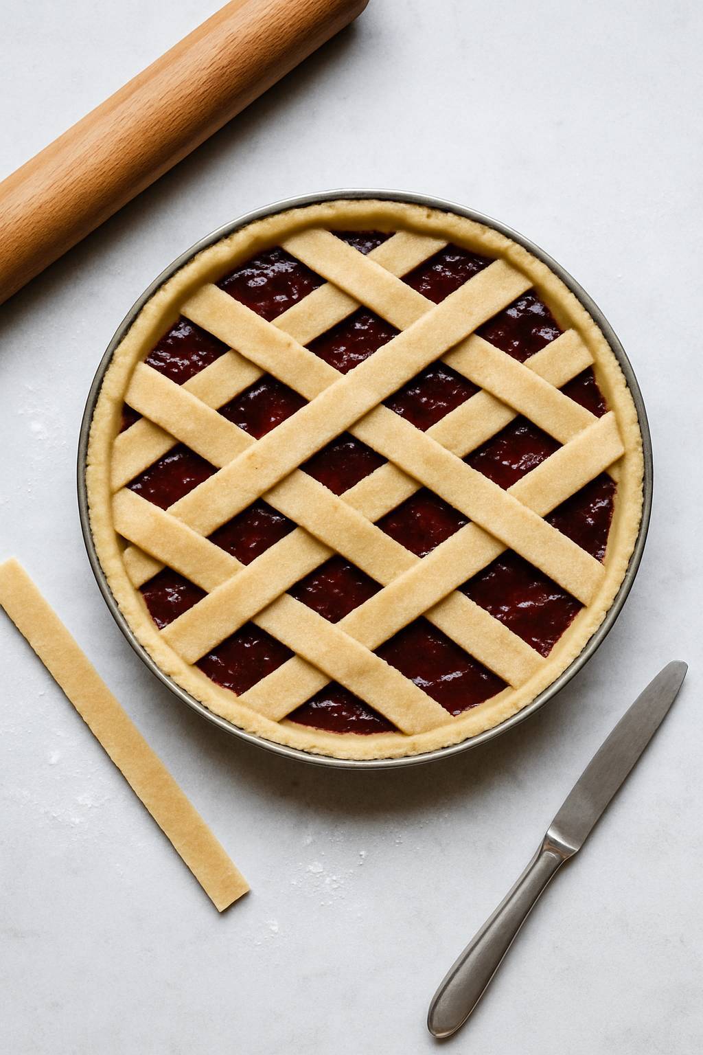 دسر مربایی اتریشی تارت لینزر (Linzer Torte)