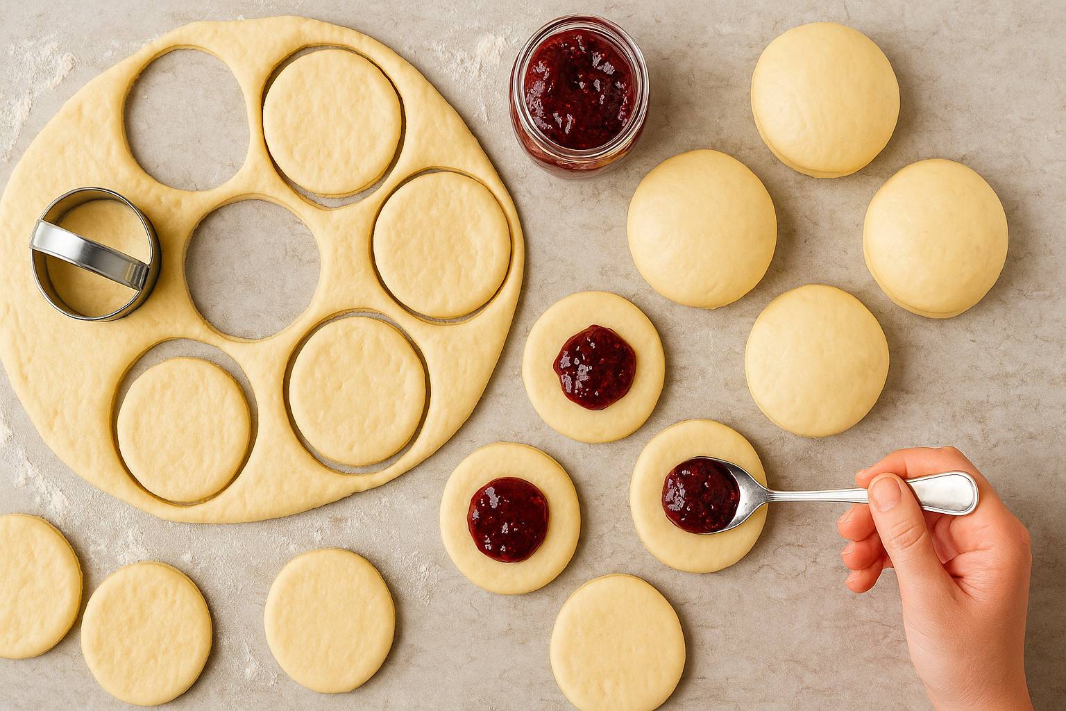 پیراشکی مربایی اتریشی کراپفن (Krapfen)