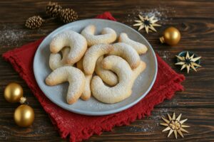 شیرینی وانیلی اتریشی وانیل‌کیپفرل (Vanillekipferl)