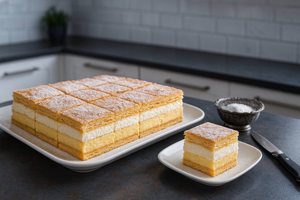 دسر لطیف اتریشی کِریمشنته (Cremeschnitte)