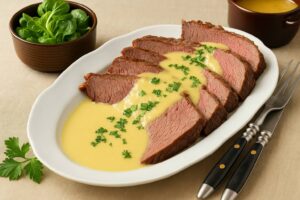 خوراک گوشت آب پز اتریشی (Tafelspitz)