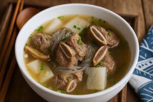 طرز تهیه سوپ دنده گاو کشور کره‌ (گالبی تانگ)