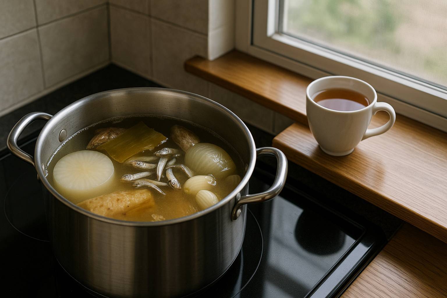 سوپ نودل جشن کره‌ای (گوکسو)